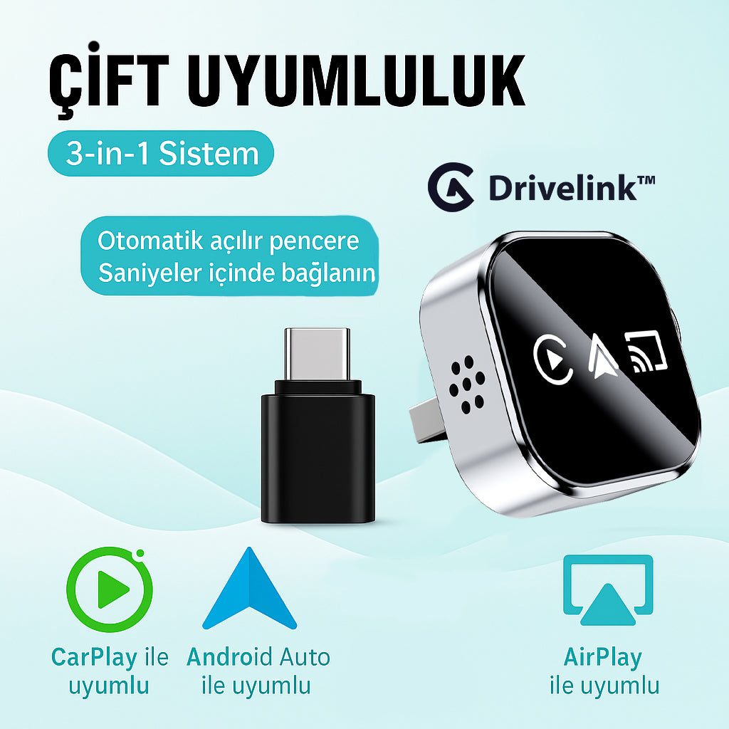 Drivelink™ Kablosuz CarPlay - Ekran Yansıtma Modüllü